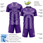 Jersey Custom Sublimation Purple Uniform White Soccer Lines Jersey Custom Sublimation Purple Uniform White Soccer Lines