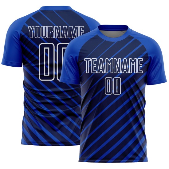 Blue Lines Navy-White Sublimation Custom Thunder Soccer Uniform Jersey Blue Lines Navy-White Sublimation Custom Thunder Soccer Uniform Jersey