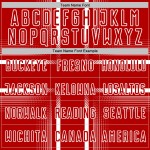 Lines White Custom Uniform Red Jersey Soccer Sublimation