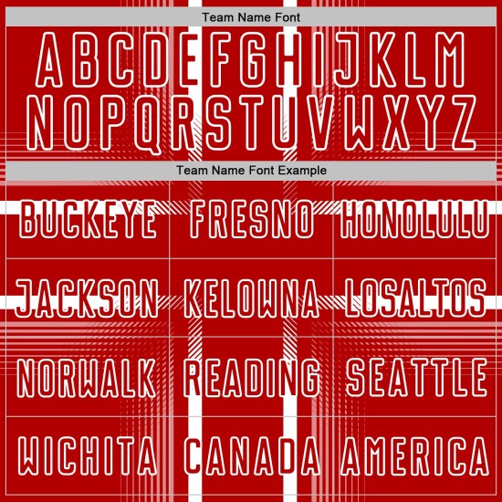 Lines White Custom Uniform Red Jersey Soccer Sublimation