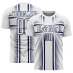 Navy Custom Uniform Sublimation Soccer White Lines Jersey Navy Custom Uniform Sublimation Soccer White Lines Jersey