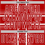 Lines White Custom Uniform Red Jersey Soccer Sublimation