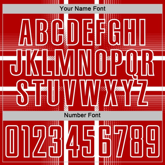 Lines White Custom Uniform Red Jersey Soccer Sublimation